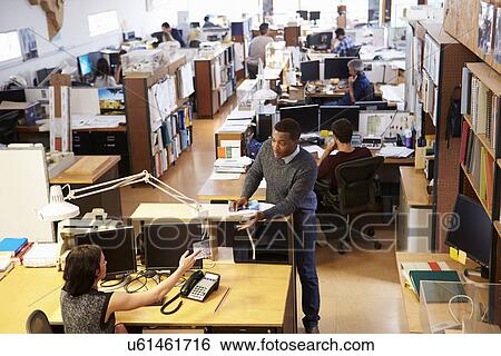 Interior Of Busy Architect's Office With Staff Working View Large Photo Image Stock Photograph - Interior Of Busy Architect's Office With Staff Working. Fotosearch