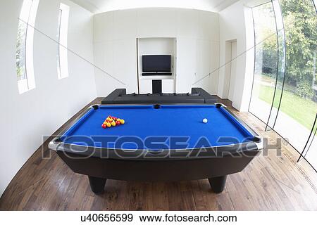 Interior Of Games Room In Modern House View Large Photo Image Stock Photo - Interior Of Games Room In Modern House. Fotosearch