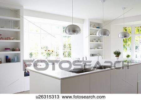 Kitchen In Modern Home View Large Photo Image Stock Image - Kitchen In Modern Home. Fotosearch