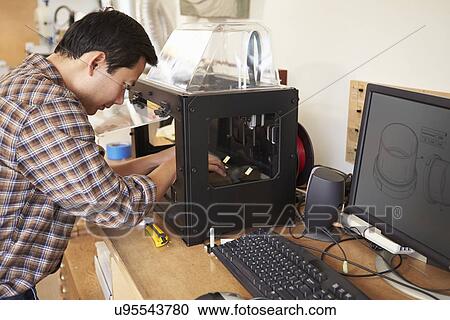 Male Architect Using 3D Printer In Office View Large Photo Image Stock Image - Male Architect Using 3D Printer In Office. Fotosearch