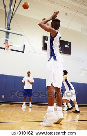 Male High School Basketball Player Shooting Penalty View Large Photo Image Stock Image - Male High School Basketball Player Shooting Penalty. Fotosearch