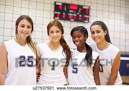 Members Of Female High School Sports Team View Large Photo Image Stock Image - Members Of Female High School Sports Team. Fotosearch