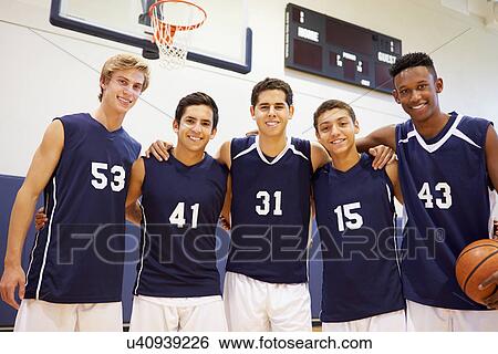 Members Of Male High School Basketball Team View Large Photo Image Stock Photograph - Members Of Male High School Basketball Team. Fotosearch