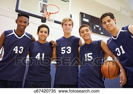 Members Of Male High School Basketball Team View Large Photo Image Stock Photography - Members Of Male High School Basketball Team. Fotosearch