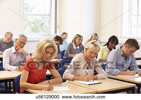 Mixed group of students in class View Large Photo Image Stock Image - Mixed group of students in class. Fotosearch