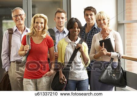 Mixed group of students in college View Large Photo Image Stock Image - Mixed group of students in college. Fotosearch