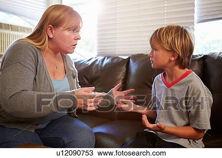 Mother Telling Off Son At Home View Large Photo Image Stock Image - Mother Telling Off Son At Home. Fotosearch