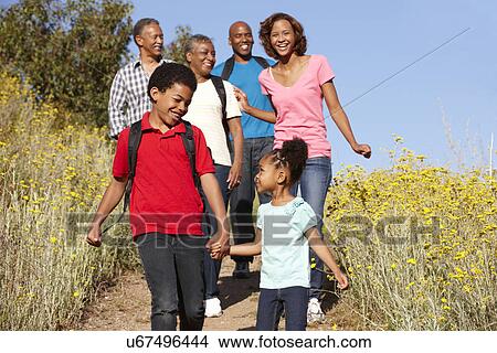 Multi-generation family on country hike View Large Photo Image Picture - Multi-generation family on country hike. Fotosearch