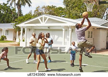 Multi Generation Family Playing Basketball Together View Large Photo Image Stock Image - Multi Generation Family Playing Basketball Together. Fotosearch