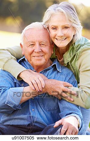 Outdoor Portrait Of Loving Senior Couple View Large Photo Image Stock Photography - Outdoor Portrait Of Loving Senior Couple. Fotosearch