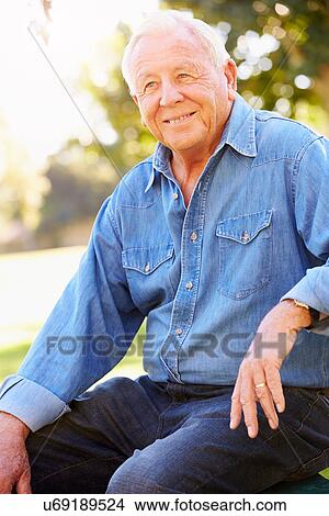 Picture - Outdoor Portrait Of Smiling Senior Man. Fotosearch