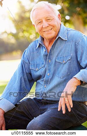 Stock Photography - Outdoor Portrait Of Smiling Senior Man. Fotosearch