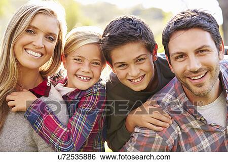 Portrait Of Family In Countryside View Large Photo Image Stock Photograph - Portrait Of Family In Countryside. Fotosearch