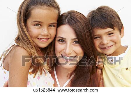 Portrait Of Hispanic Mother With Children View Large Photo Image Picture - Portrait Of Hispanic Mother With Children. Fotosearch