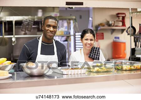 Portrait Of Kitchen Staff In Homeless Shelter View Large Photo Image Stock Image - Portrait Of Kitchen Staff In Homeless Shelter. Fotosearch