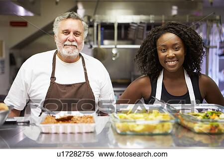 Portrait Of Kitchen Staff In Homeless Shelter View Large Photo Image Stock Photography - Portrait Of Kitchen Staff In Homeless Shelter. Fotosearch