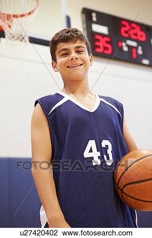 Portrait Of Male High School Basketball Player View Large Photo Image Stock Image - Portrait Of Male High School Basketball Player. Fotosearch