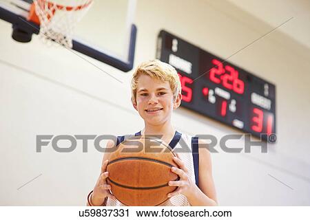 Portrait Of Male High School Basketball Player View Large Photo Image Stock Image - Portrait Of Male High School Basketball Player. Fotosearch