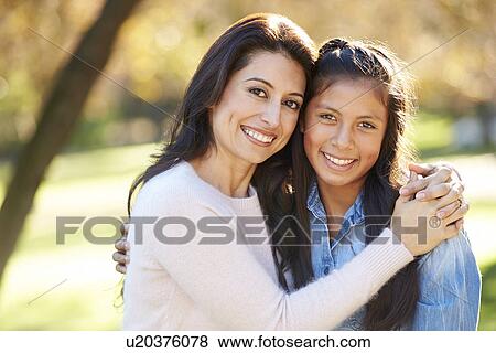 Portrait Of Mother And Daughter In Countryside View Large Photo Image Stock Photo - Portrait Of Mother And Daughter In Countryside. Fotosearch