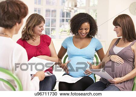 Pregnant women at ante natal class View Large Photo Image Stock Image - Pregnant women at ante natal class. Fotosearch