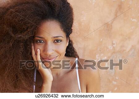 Pretty Young Woman Wearing Swimsuit Leaning Against Wall View Large Photo Image Stock Image - Pretty Young Woman Wearing Swimsuit Leaning Against Wall. Fotosearch