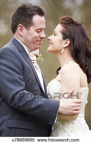 Romantic Bride And Groom On Wedding Day View Large Photo Image Stock Photography - Romantic Bride And Groom On Wedding Day. Fotosearch