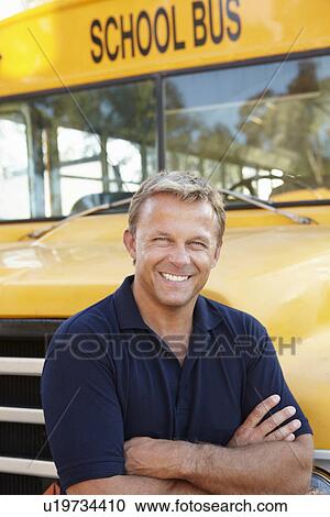 School bus driver View Large Photo Image Stock Image - School bus driver. Fotosearch