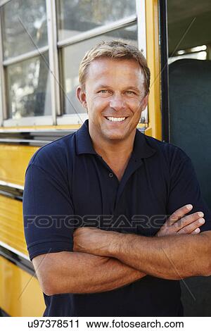Stock Image - School bus driver. Fotosearch