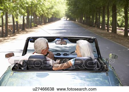 Senior couple in sports car View Large Photo Image Stock Photo - Senior couple in sports car. Fotosearch