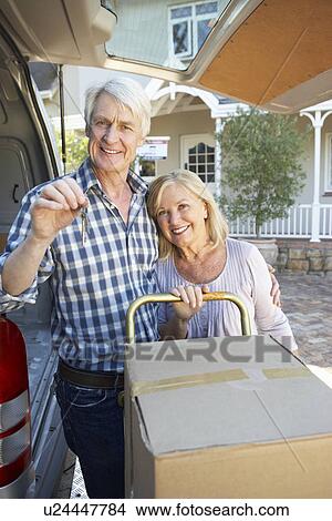Senior couple moving house View Large Photo Image Picture - Senior couple moving house. Fotosearch