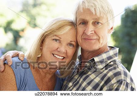 Picture - Senior couple outdoors. Fotosearch