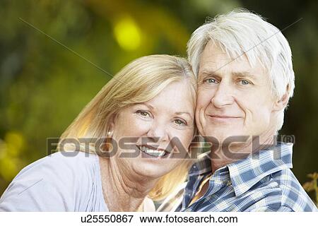 Stock Photo - Senior couple outdoors. Fotosearch