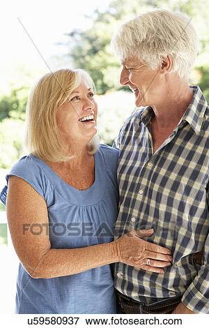 Stock Photo - Senior couple outdoors. Fotosearch