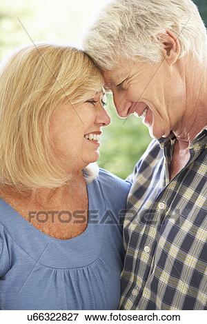 Stock Photo - Senior couple outdoors. Fotosearch
