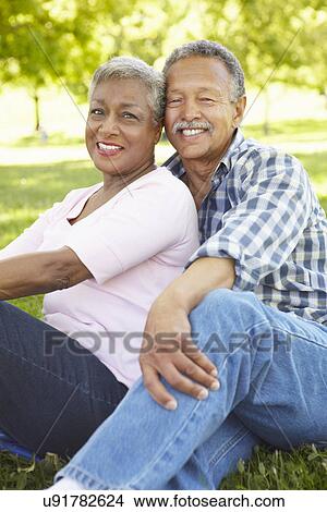 Picture - Senior couple portrait outdoors. Fotosearch