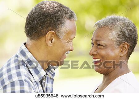 Senior couple portrait outdoors View Large Photo Image Stock Photograph - Senior couple portrait outdoors. Fotosearch