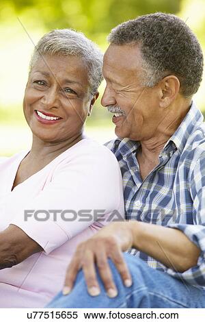 Stock Photography - Senior couple portrait outdoors. Fotosearch