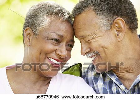Stock Photograph - Senior couple romantic portrait. Fotosearch