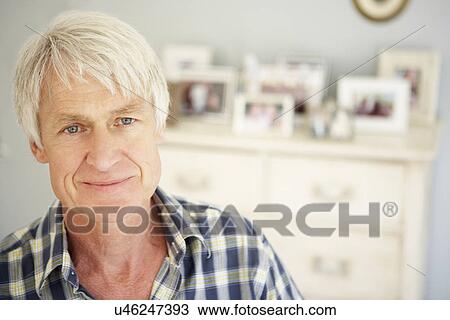 Senior man at home View Large Photo Image Stock Image - Senior man at home. Fotosearch