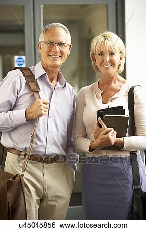 Stock Photograph - Senior students in college. Fotosearch