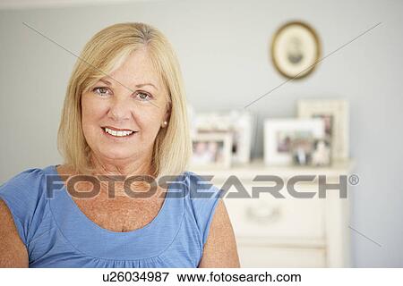 Stock Photo - Senior woman at home. Fotosearch