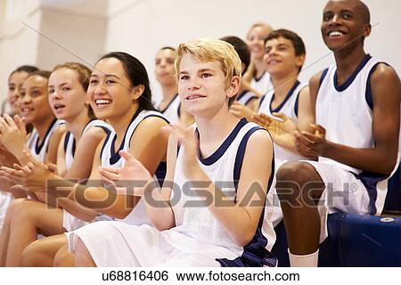 Spectators Watching High School Basketball Team Match View Large Photo Image Stock Photograph - Spectators Watching High School Basketball Team Match. Fotosearch