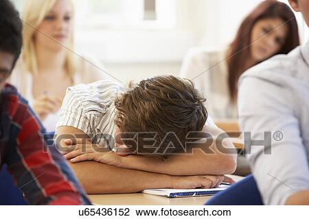 Student asleep in class View Large Photo Image Stock Image - Student asleep in class. Fotosearch
