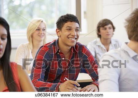 Stock Photo - Students in class. Fotosearch