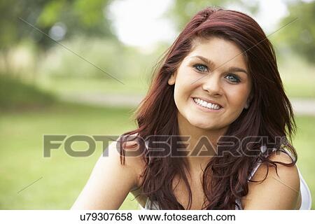 Teenage girl outdoors View Large Photo Image Stock Photo - Teenage girl outdoors. Fotosearch