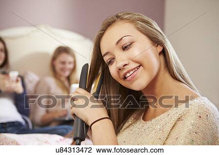 Three Teenage Girls Relaxing In Bedroom Together View Large Photo Image Stock Image - Three Teenage Girls Relaxing In Bedroom Together. Fotosearch