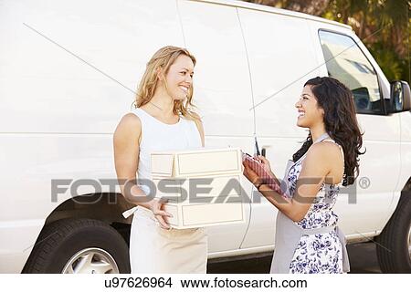 Two Women Running Catering Business With Van View Large Photo Image Picture - Two Women Running Catering Business With Van. Fotosearch