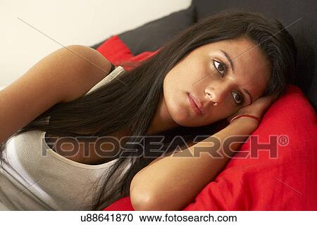 Unhappy teenage girl View Large Photo Image Stock Image - Unhappy teenage girl. Fotosearch