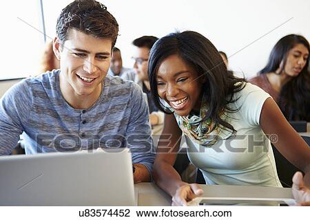 University Students Using Digital Tablet And Laptop In Class View Large Photo Image Stock Image - University Students Using Digital Tablet And Laptop In Class. Fotosearch