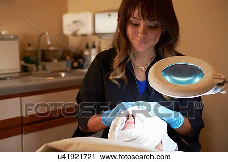 Woman Having Dermo Abrasion Cosmetic Treatment At Spa View Large Photo Image Stock Image - Woman Having Dermo Abrasion Cosmetic Treatment At Spa. Fotosearch